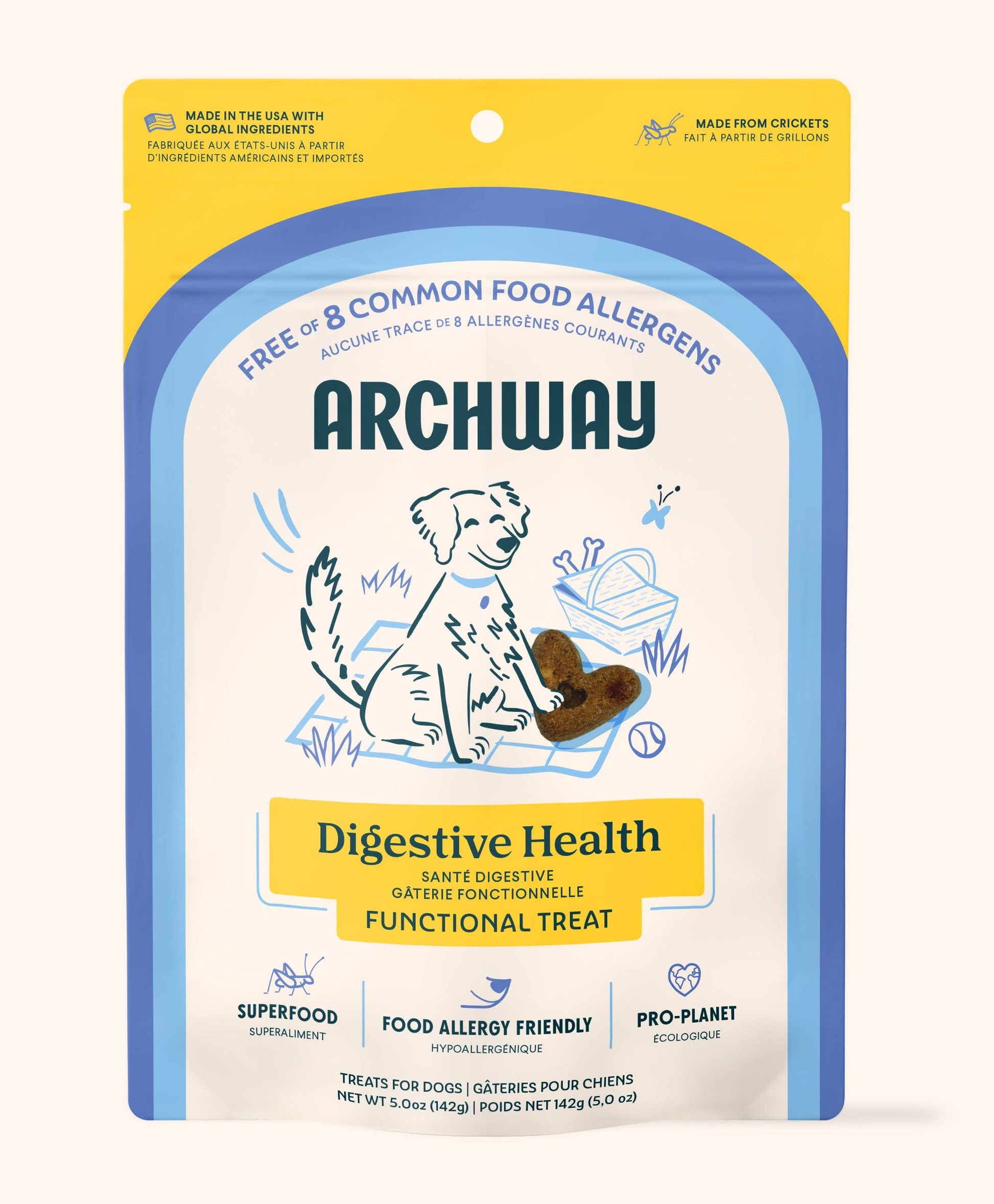 Front package of Archway Digestive Health functional dog treats for digestive support