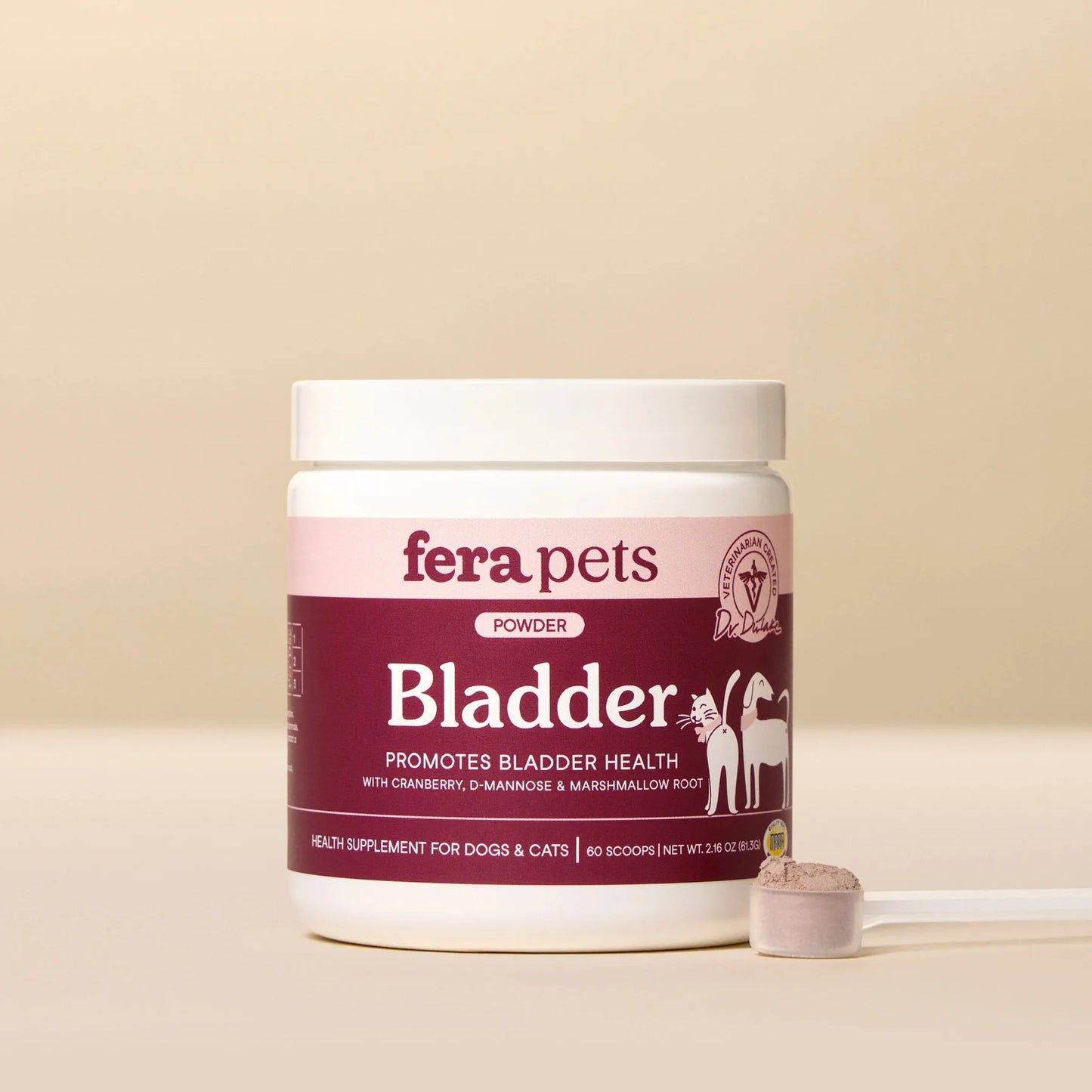 Fera Pets bladder support supplement for dogs jar supporting urinary and kidney health