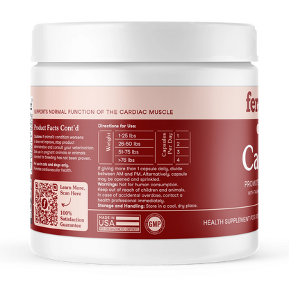 Cardiac Support Supplement Jar Back Label