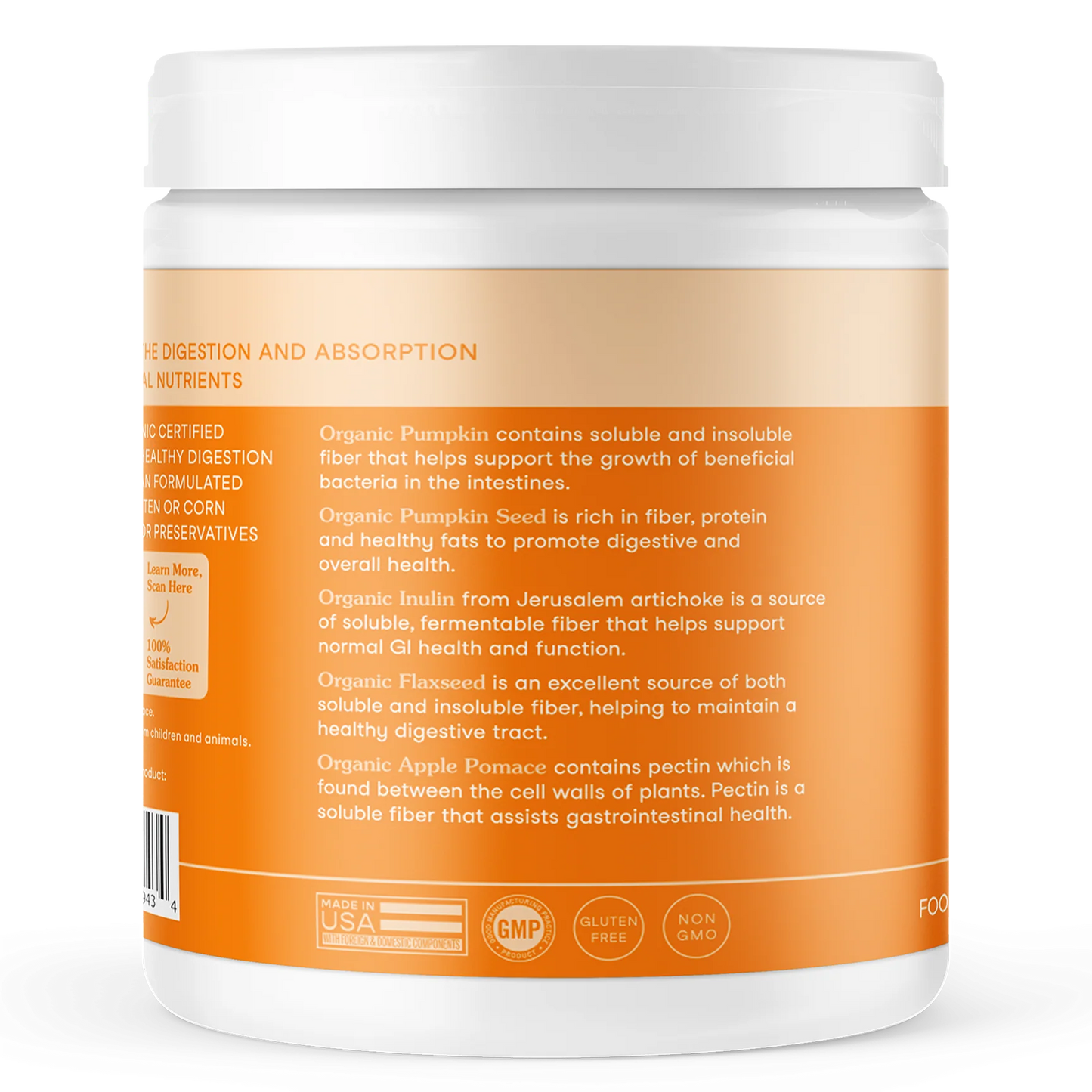 Fera Pets organic pumpkin fiber supplement jar packaging