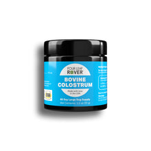 Four Leaf Rover grass-fed bovine colostrum for dogs supplement jar front view