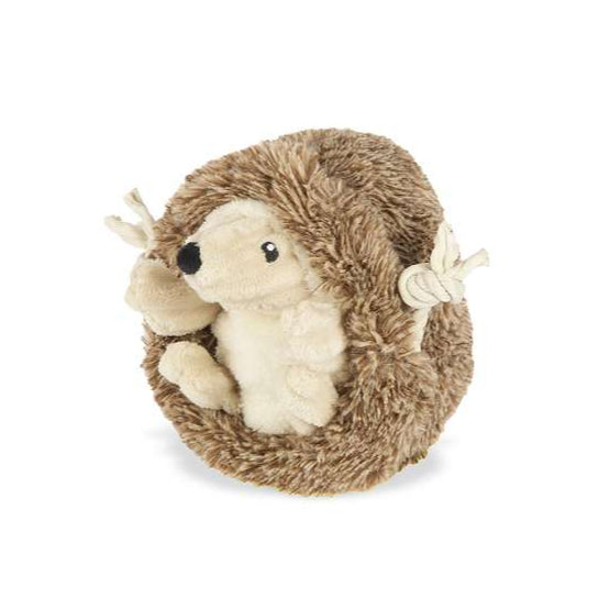 Interactive hedgehog dog toy made with eco-friendly materials and AZO-free dyes