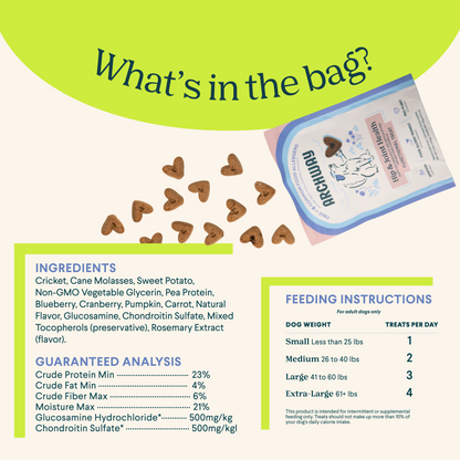 Ingredients and nutrition information for Archway Hip & Joint Health dog treats