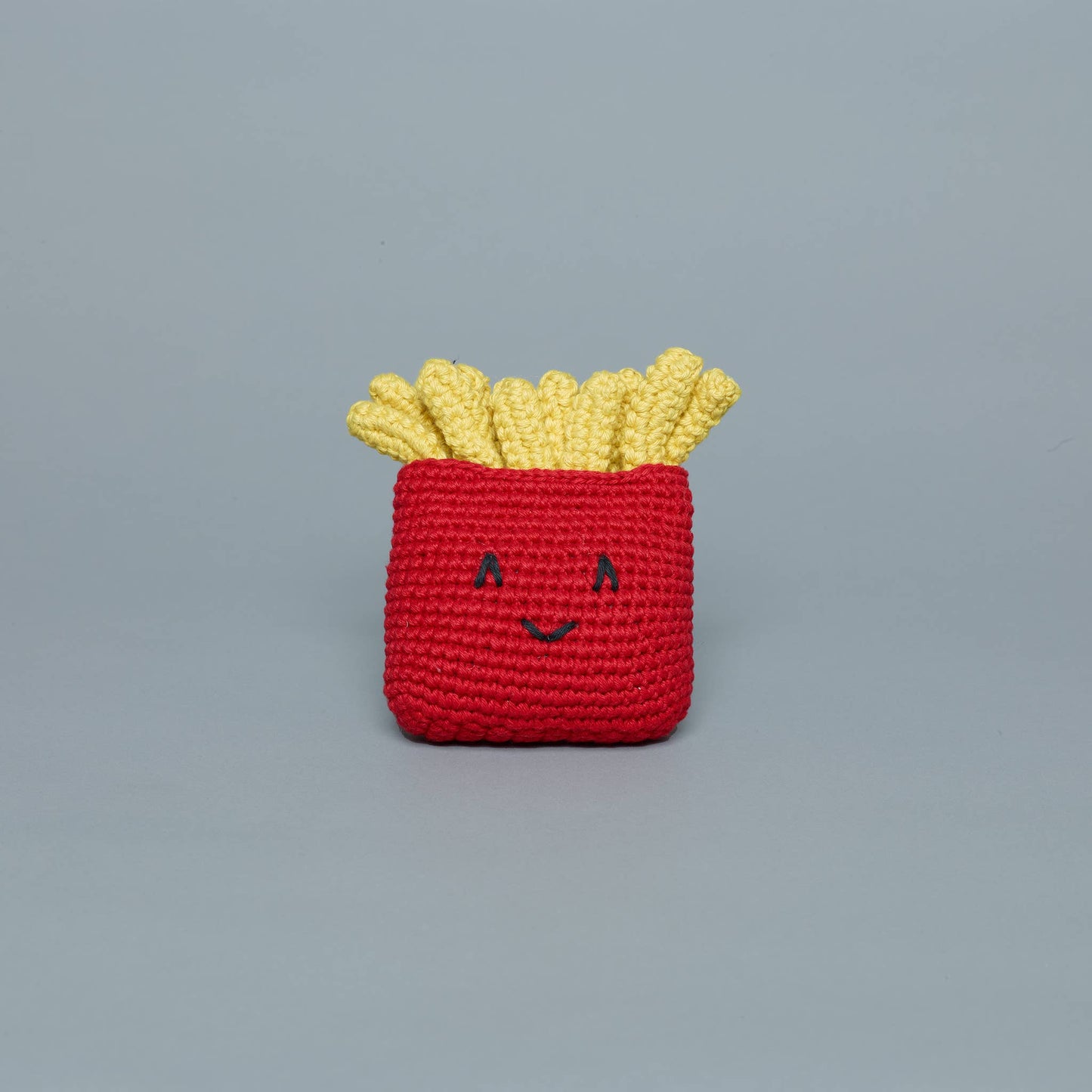 Lambswool french fries dog toy made with all natural, non-toxic dyes and fair trade handmade for eco-friendly play