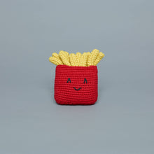 Lambswool french fries dog toy made with all natural, non-toxic dyes and fair trade handmade for eco-friendly play