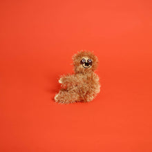 Organic cotton sloth dog toy made with all natural, non-toxic dyes and ethically handmade for safer, eco-friendly play