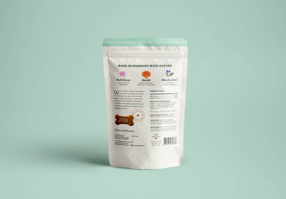 Bag of Flower Power organic superfood dog treats made with clean plant-based ingredients
