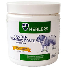 Golden turmeric paste for dogs made by Healers PetCare to support joints, immunity, and overall vitality