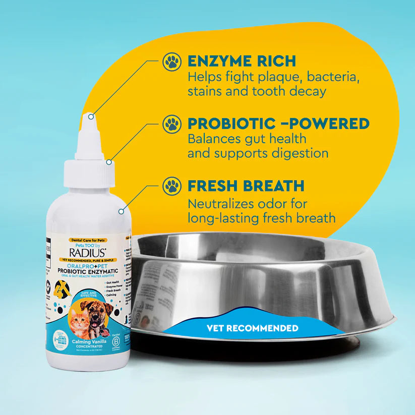 RADIUS Pet Probiotic Enzymatic Water Additive Benefits