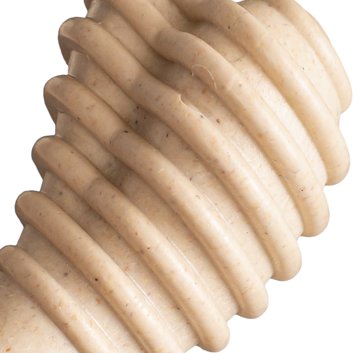 Close-up showing the textured ridges of the BetterBone SOFT chew for gentle dental support and safe chewing.