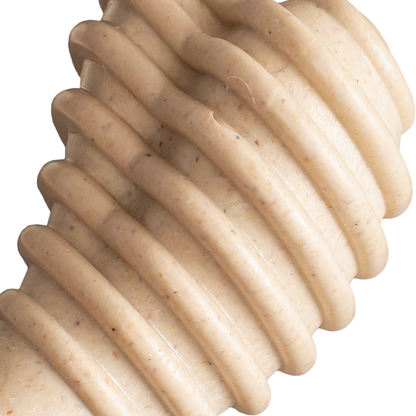 Close-up showing the textured ridges of the BetterBone SOFT chew for gentle dental support and safe chewing.