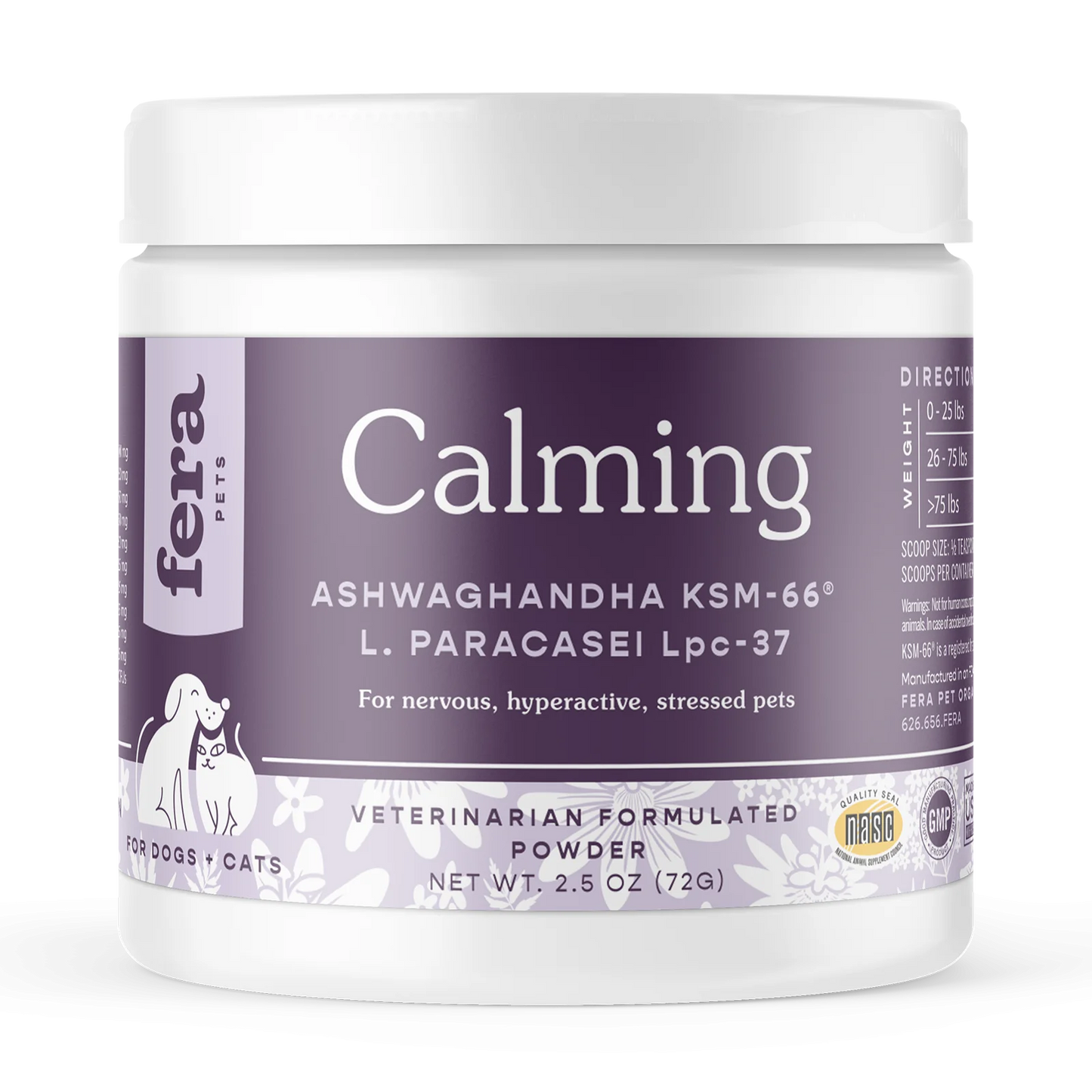 Fera Pets calming supplement for dogs, natural stress relief, anxiety support, vet-formulated pet relaxation supplement