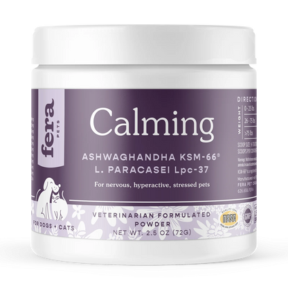 Fera Pets calming supplement for dogs, natural stress relief, anxiety support, vet-formulated pet relaxation supplement