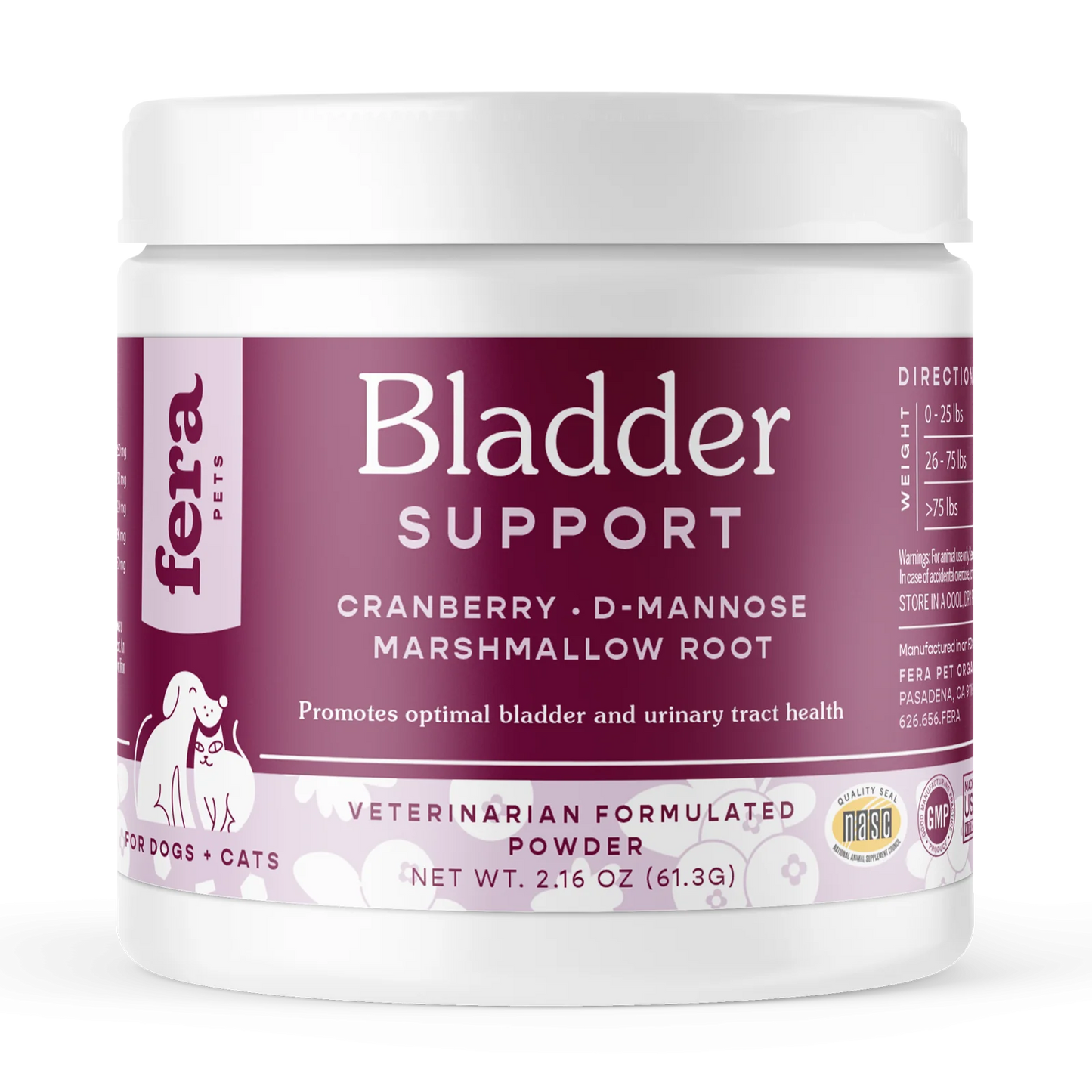 Fera Pet Bladder Support Supplement, natural urinary health support for dogs, promotes healthy bladder function, vet-formulated pet supplement