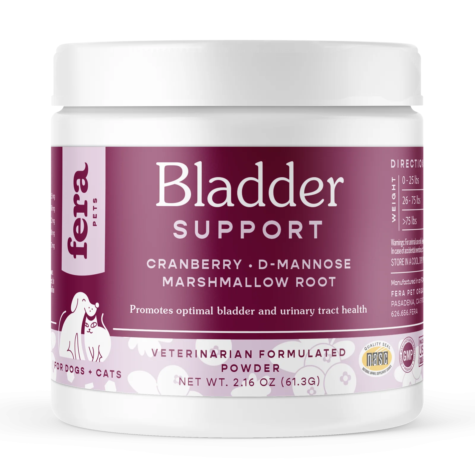 Fera Pet Bladder Support Supplement, natural urinary health support for dogs, promotes healthy bladder function, vet-formulated pet supplement