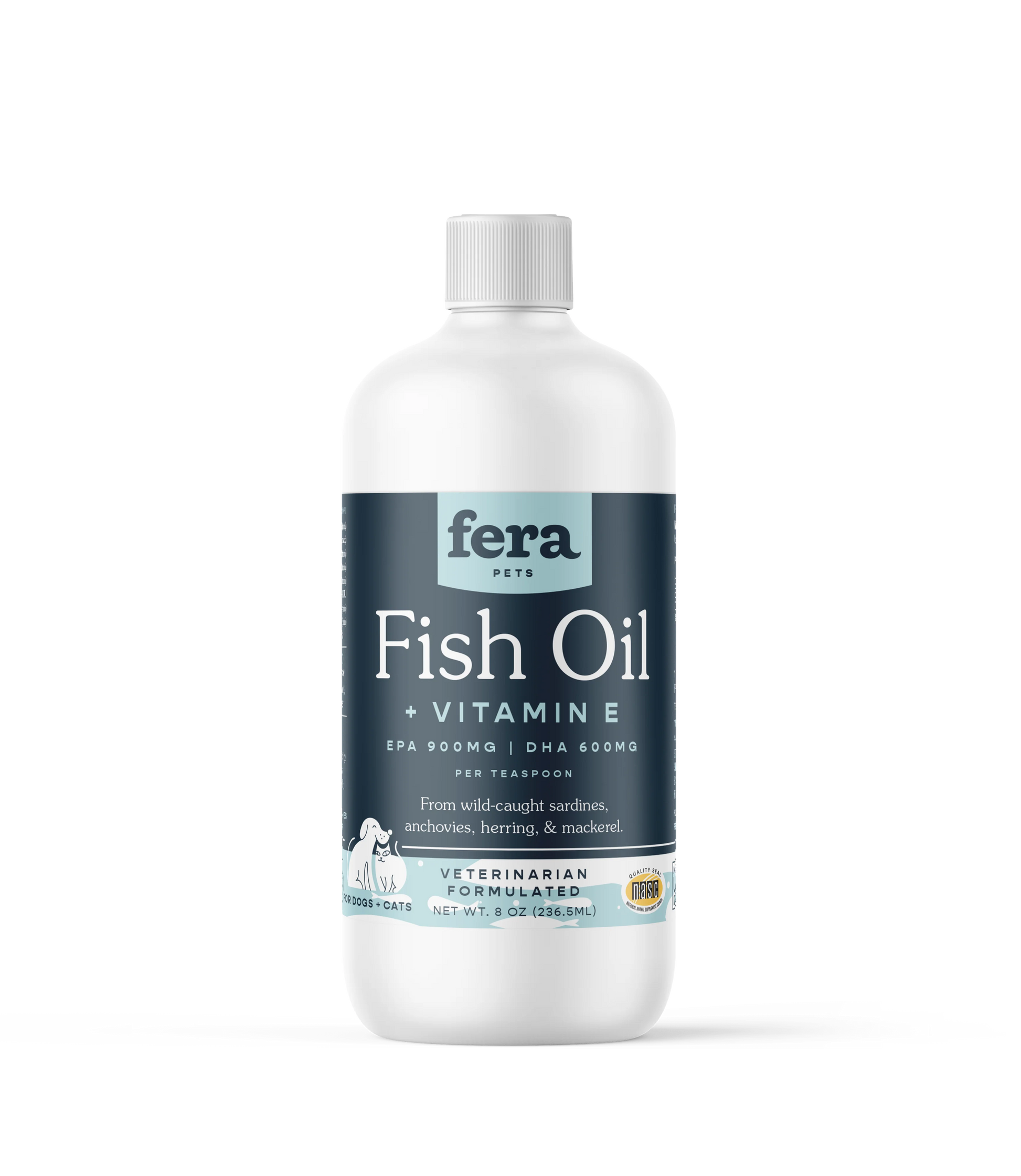 Omega-3 Rich Fera Pet's Fish Oil Supplement for Dogs and Cats - Supports Healthy Skin and Coat