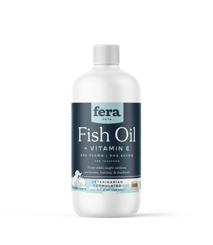 Omega-3 Rich Fera Pet's Fish Oil Supplement for Dogs and Cats - Supports Healthy Skin and Coat