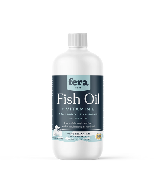 Omega-3 Rich Fera Pet's Fish Oil Supplement for Dogs and Cats - Supports Healthy Skin and Coat