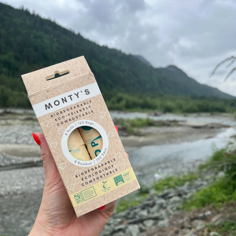 Eco-Friendly Monty's Corn Starch Poop Bags Biodegradable Dog Waste Bags